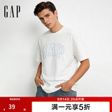 盖璞Gap男女装2026秋季新款纯棉logo字母宽松短袖T恤百搭上衣 白色 868224 L (175/96A)亚洲尺码