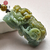 可玉可求 翡翠玉貔貅吊坠 寓意财富好运 人生顺顺利利 【款六】F2898i