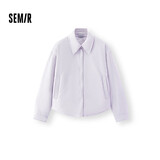 森马（Semir）棉服女轻薄oversize松弛感2025冬翻领花苞棉衣少女感109725112001