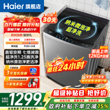 海尔（Haier）26年新品波轮洗衣机全自动10/12公斤洗衣机DD直驱变频一级能效家用大容量桶自洁以旧换新国家补贴 12公斤直驱变频+超净洗 纳米微泡净 波轮
