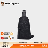 暇步士（Hush Puppies）胸包男士斜挎包夏新款帆布包休闲户外运动包小包潮流单肩包礼物 黑色HA-1911365W-5723