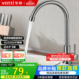 华帝（VATTI）单冷厨房水龙头304不锈钢枪灰 洗菜盆洗菜池水槽适用 016000H