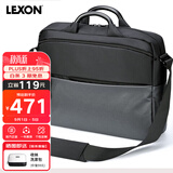 乐上（LEXON）电脑包15.6/16英寸手提公文包男商务笔记本包拼接单肩斜挎包