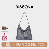 DISSONA【董洁同款】迪桑娜女包幸运锦囊hobo包单肩斜挎包手提包礼物 深灰色-大号（事业灰）
