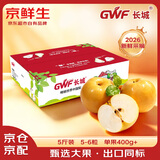 京鲜生 长城羊脂秋月梨 净重5斤装 超大果5-6粒 单果400g+ 应季中秋水果