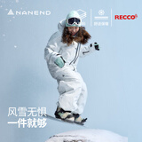 南恩【天际线】滑雪服套装新款男女士装备单板防水加厚3L专业裤高级感 烟紫色+烟紫色 S