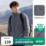 骆驼（CAMEL）户外抓绒衣女双面摇粒绒冲锋衣内胆抗静电薄款立领防风外套男  L