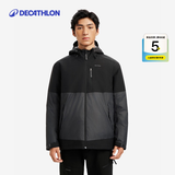 迪卡侬（DECATHLON）上衣秋户外加绒加厚棉服男女运动防风防水外套棉袄男NH500 男款- 黑色（防水外套）NH500 XL