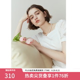 范思蓝恩黑色法式气质显瘦连衣裙女夏季赫本风小黑裙设计感12125 柔花白色 S