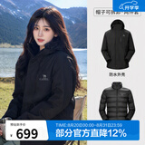 骆驼（CAMEL）三防冲锋衣户外登山服防风防水防污三合一运动外套 AD12263514Y,羽绒内胆 幻影黑 男女 2XL