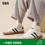 Semir男鞋德训鞋男春夏新款复古休闲鞋阿甘男板鞋STH243039 米深蓝 43
