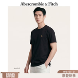 Abercrombie & Fitch经典小麋鹿图案情侣柔软纯棉短袖T恤上衣26春夏男装124-6014 黑色 M (180/100A)
