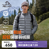 伯希和（Pelliot）轻薄排骨羽绒服男防风外套800蓬鹅绒保暖女冲锋衣内胆11340821灰L