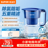 苏泊尔（SUPOR）净水壶 3.5L大容量滤水壶 1壶1芯净水器 活性炭过滤 深层净化技术 除氯除味 家用便携式滤水壶