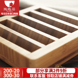 陶趣居 日式 筷托筷架餐具架创意筷托 陶瓷礼品筷枕筷子架拖 竹质收纳盒(单个）