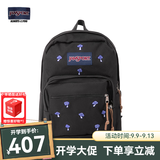 JANSPORT杰斯伯双肩包新款女男暮光复古学生书包旅行包商务通勤电脑包皮革 4QVBGP6 蘑菇屋【刺绣款】侧袋+隔层