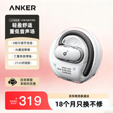 声阔安克V40i潮音圈耳机挂耳式降噪蓝牙耳机开放式无线科技感运动不入耳不伤耳朵耳挂可调节七夕礼物 【双重防漏音技术—4档可调节耳挂】零界白