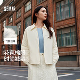 森马（Semir）棉服女轻薄oversize松弛感2025冬翻领花苞棉衣少女感109725112001