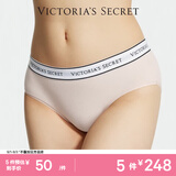 维多利亚的秘密（Victoria's Secret）维密 棉质舒适内裤logo字母腰带中腰包臀女士三角裤