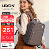 乐上（LEXON）商务双肩背包13.3英寸时尚书包简约OL通勤出差电脑包女  银河灰