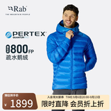 Rab睿坡Electron户外男士800篷鹅绒防风保暖排骨连帽羽绒服 QDB-81 黑色-BLK 人气尖货 M 175
