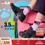 斐乐（FILA）猫爪4丨老爹鞋夏季女鞋男鞋黑色鞋子运动鞋休闲鞋厚底增高鞋 【女款】黑-BK 37.5