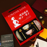 赟娅新婚订婚结婚礼物送新人新娘朋友实用礼品闺蜜高级感骨瓷对杯礼物 喜庆对杯礼盒