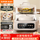 苏泊尔（SUPOR）电炖锅 炖汤盅 电炖盅隔水炖0涂层家用煲汤炖汤锅陶瓷燕窝蒸炖一体多功能锅17L电蒸锅 DZ20FC871