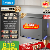 美的（Midea）200升冰柜单温家用减霜冷冻柜小冰柜一级能效节能家用小冷柜100/143LKMF系列小型冰箱国家补贴 200升 店铺爆款丨可冻肉280斤