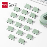 得力（deli）纽赛推夹器夹纸器彩色补充夹 文件夹子备用夹 绿 NS086