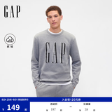 盖璞（GAP）男女装早秋印花logo抓绒圆领卫衣合身上衣美版 灰色 645634 M 美码 L亚洲码180/96A 【偏大，建议拍小一码】