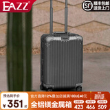 EAZZ【一体铝框｜退换免费】行李箱铝镁合金拉杆箱旅行箱登机密码皮箱 【全铝镁合金金属箱】｜香槟金 20英寸 登机箱 签约商务手提箱