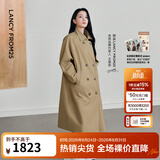 朗姿【25h风衣 Basic衣橱 】朗姿25男女同款王楚然同款高智通勤风衣 深米色 M