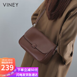 viney牛皮斜挎包包女包大容量品牌单肩邮差包生日礼物高级感送女友老婆