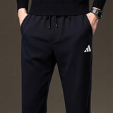 阿迪达斯（adidas）裤子男裤 2026秋季新款针织透气运动裤跑步健身休闲时尚裤子男 黑色/针织透气/直筒/主推 S 165-170cm/110-125斤
