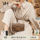 VANESSA HOGAN VH女包山茶花信封包轻奢老花链条小包单肩斜挎包生日礼物送女友