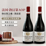 菲特瓦【连续10年金奖】法国原瓶进口红酒AOC干红葡萄酒礼盒中秋礼品 【中秋礼赠 勃艮第AOP】双支礼盒装