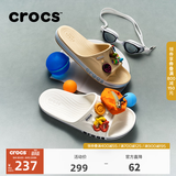 CROCS卡骆驰贝雅卡骆班凉拖男鞋女鞋户外拖鞋沙滩鞋|205392 白/深蓝-126 36 /37(220mm)