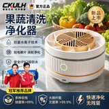 CKULH德系超声波果蔬净化清洗机洗菜机家用神器全自动食材消毒器臭氧气泡水果净食机水果消毒去农残药 2米白色  【清理脏污虫卵+除菌/抗生素】