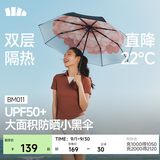 蕉下（beneunder）防紫外线遮阳伞太阳伞防晒伞三折双层黑胶两用晴雨伞BM011 【经典大花】花椿