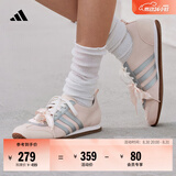 adidas「冰淇淋T头鞋」VS JOG 2.0薄底运动鞋男女阿迪达斯轻运动 浅粉/金属银/树脂黄 (推荐女生选小半码)   39