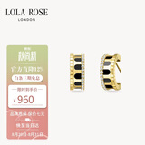 LOLA ROSE罗拉玫瑰拱门银耳钉耳环耳饰女气质生日礼物送女友