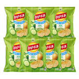 乐事（Lay's）薯片 黄瓜味 135克*7包 休闲零食 膨化食品