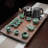 原和功夫茶具套装家用整套自动烧水一体茶盘茶杯茶壶办公会客现代茶台
