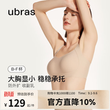 ubras提托侧收大杯文胸罩收副乳大胸显小聚拢防下垂粉底液内衣女 【热卖】可调肩带-裸感肤 M (70C/70D/75B/75C/75D)
