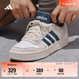 adidas「小锯齿」D-PAD CLASSIC美高风篮球风板鞋男女阿迪达斯 白色/遗迹蓝/棕色   38