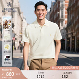 布克兄弟（BrooksBrothers）男士夏季新品金羊刺绣珠地网眼修身短袖Polo衫 1001-白色 L