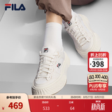 斐乐（FILA）岩行帆布鞋丨帆布鞋26夏季男女鞋情侣FOSSO 1+透气小白鞋休闲鞋 奶白/初雪白-GA 37.5
