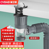 橱卫帮（CVBAB）下水器套装卫生间洗手台面脸盆浴室柜墙侧排下水管防臭神器CV1568