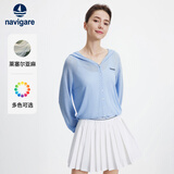 Navigare[明星同款]小帆船26新款女轻薄连帽针织开衫空调服外套2314096504